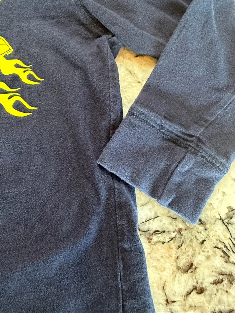 Gymboree Navy Long-Sleeve Tee with Bright Yellow Jet